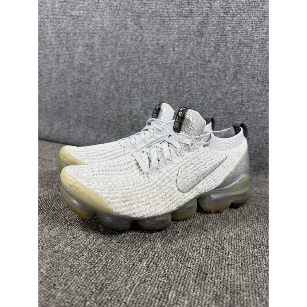 Nike Air VaporMax Flyknit 2 Shoes Mens 9 Gray Running Sneakers AJ6900-101